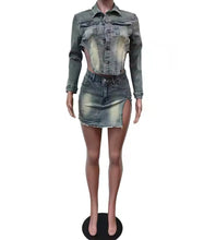 Load image into Gallery viewer, Denim Skirt Set
